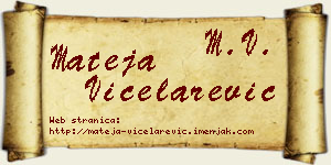 Mateja Vicelarević vizit kartica